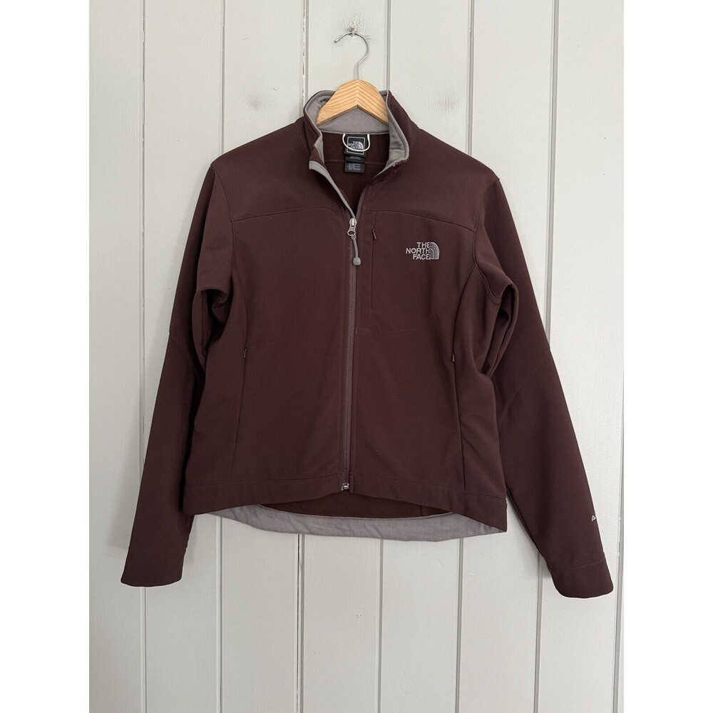 The North Face Brown Apex Fleece Lined Softshell Full Zip Jacket S Small